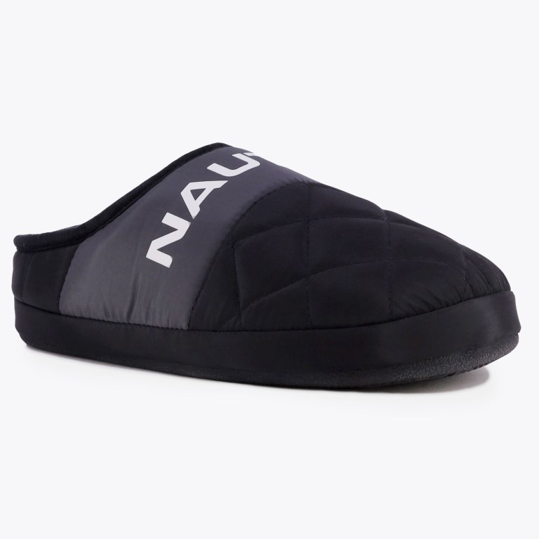 Nautica Nylon Fleece-lined Slippers Heren Zwart | eMIJ04wc