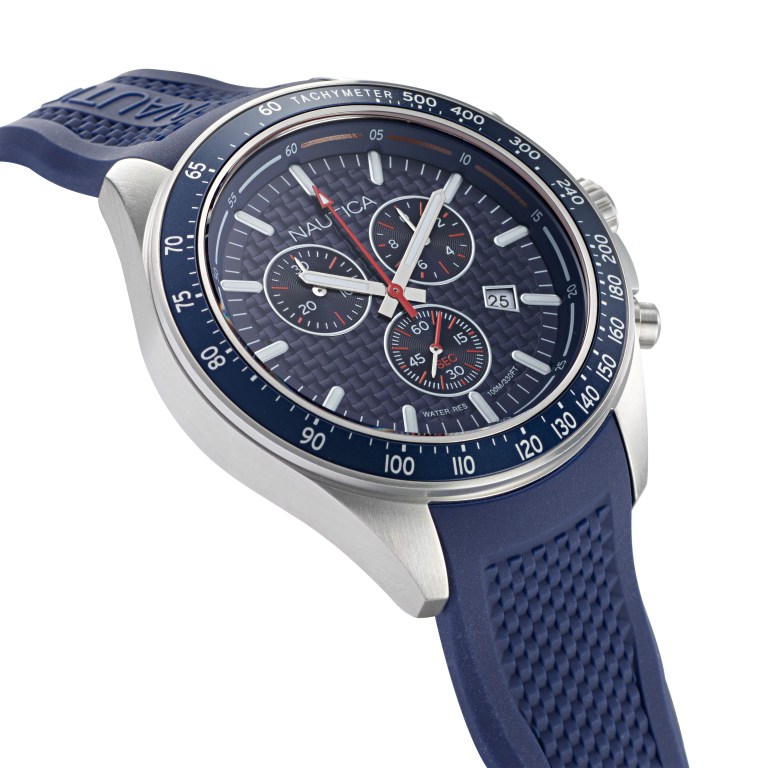 Nautica Ocean Beach Chronograaf Textured Siliconen Horloge Heren Gekleurd | YxQTeSPm