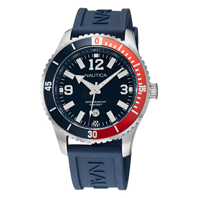 Nautica Pacific Beach Stainless Steel And Siliconen 3-hand Box Set Horloge Heren Gekleurd | Mfe7WvnZ