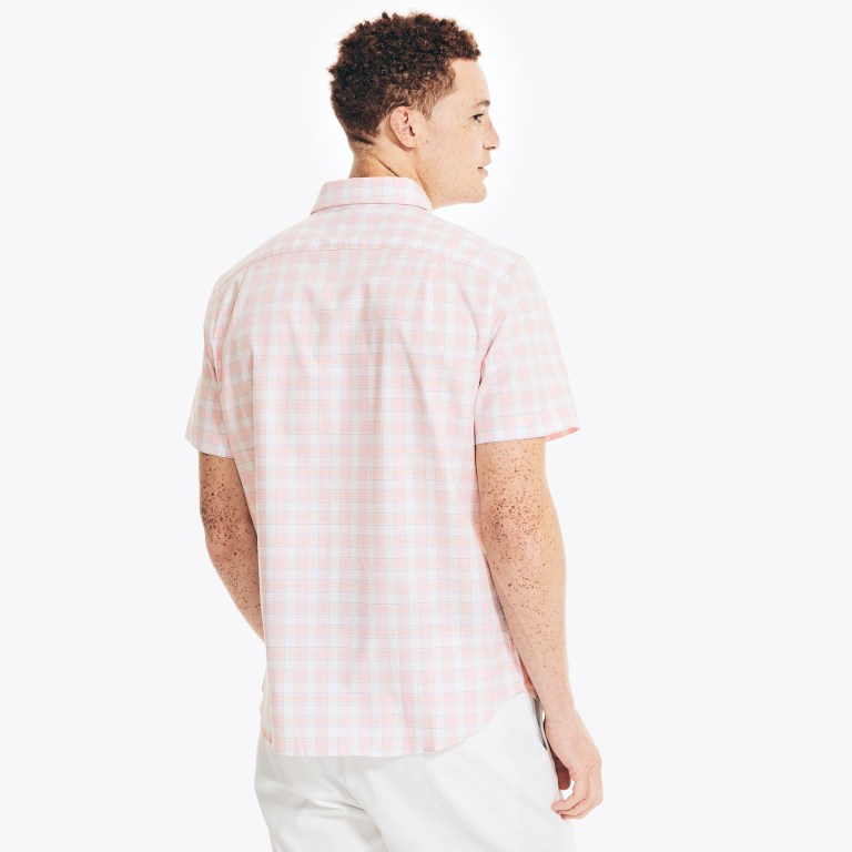 Nautica Plaid Oxford -sleeve Overhemd Heren Rood | xkgcLV76