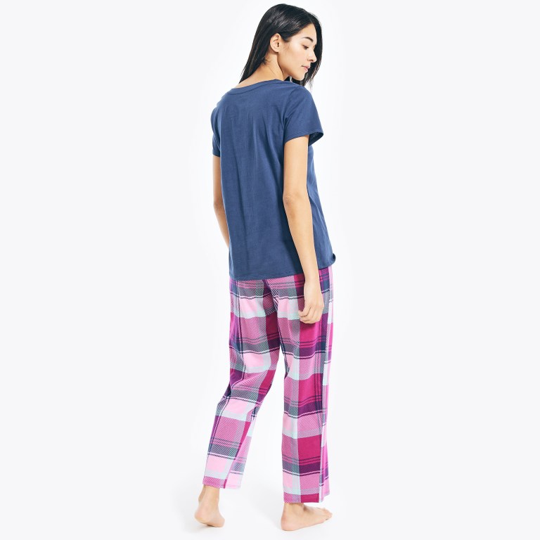 Nautica Printed Pajama Set Sleepwear Dames Roze | KjOPlpRo