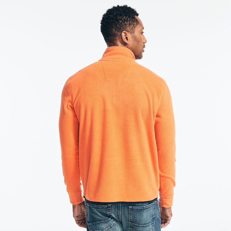 Nautica Quarter-zip Nautex Fleece Sweatshirts Heren Oranje | MCVqWFKU