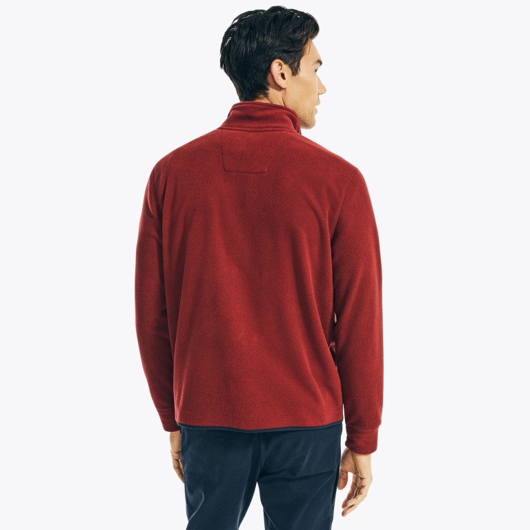 Nautica Quarter-zip Nautex Fleece Sweatshirts Heren Rood | PYA5OOhW