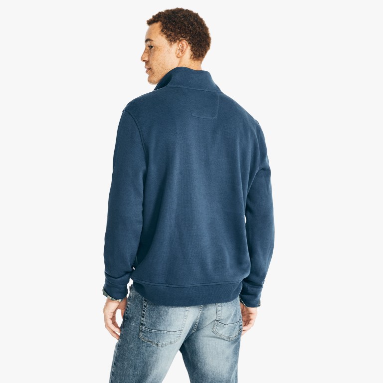 Nautica Quarter-zip Sweatshirts Heren Blauw | S1iUEb5z