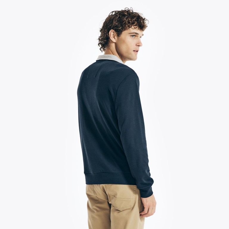 Nautica Quarter-zip Sweatshirts Heren Donkerblauw | sU8swhzE