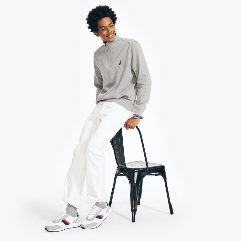 Nautica Quarter-zip Sweatshirts Heren Grijs | CUkgwYws