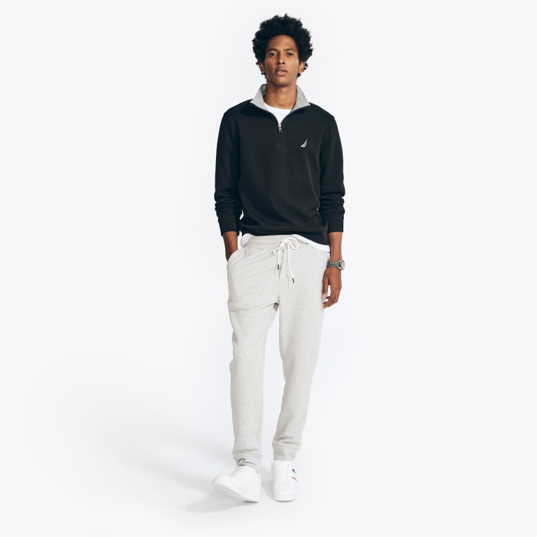 Nautica Quarter-zip Sweatshirts Heren Zwart | 0oJabsvq