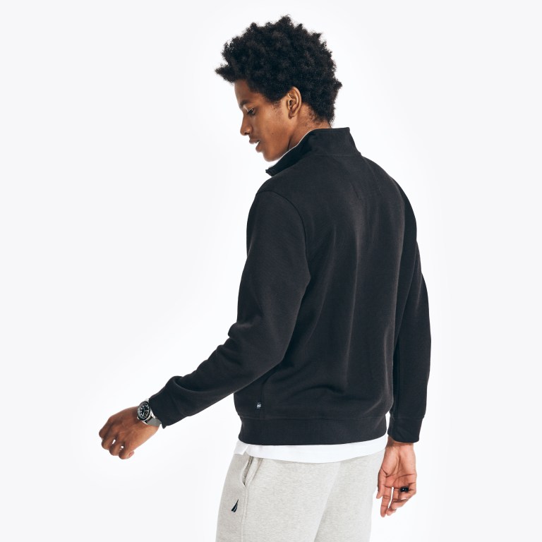 Nautica Quarter-zip Sweatshirts Heren Zwart | 0oJabsvq