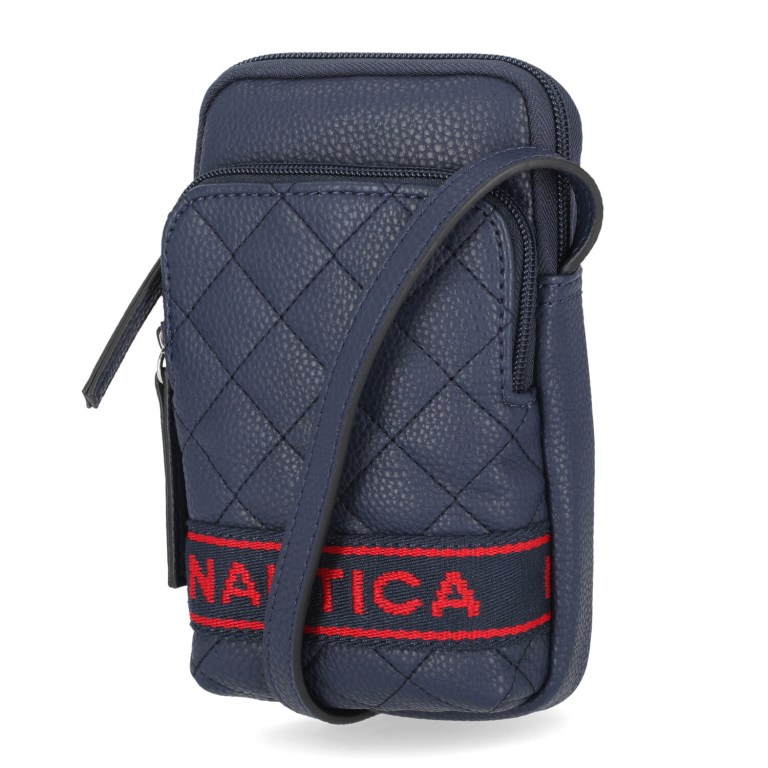 Nautica Quilted Phone Crossbody Handbag Dames Donkerblauw | NuNr1t0R