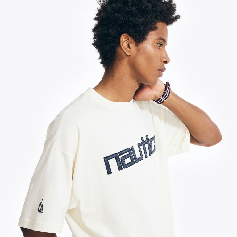 Nautica Reissue Logo Grafische T-shirts Heren Room | CkwVsPmX