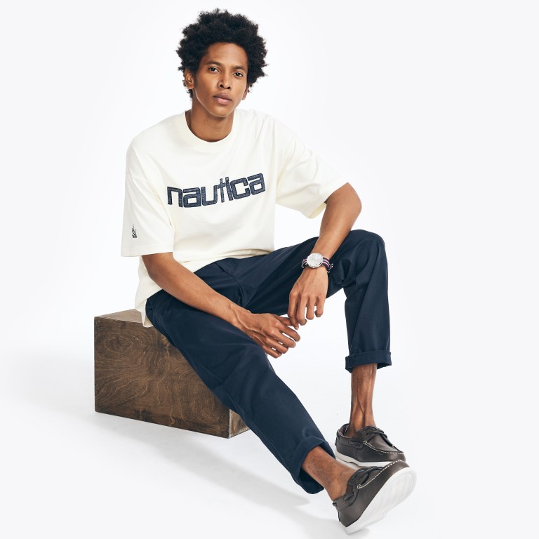 Nautica Reissue Logo Grafische T-shirts Heren Room | CkwVsPmX