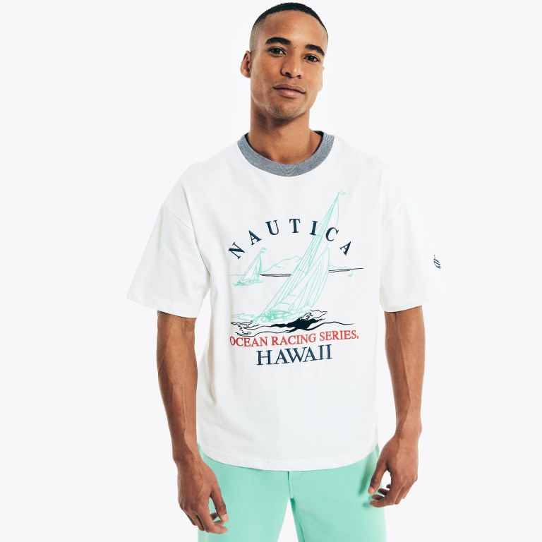 Nautica Reissue Ocean Race T-shirts Heren Wit | iMSG1qN9