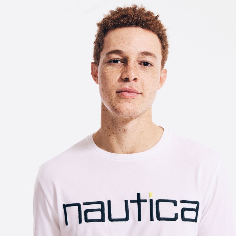 Nautica Reissue Sustainably Crafted Grafische Long-sleeve T-shirts Heren Wit | Tyzumg5o