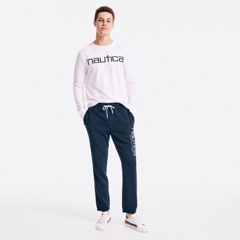 Nautica Reissue Sustainably Crafted Grafische Long-sleeve T-shirts Heren Wit | Tyzumg5o