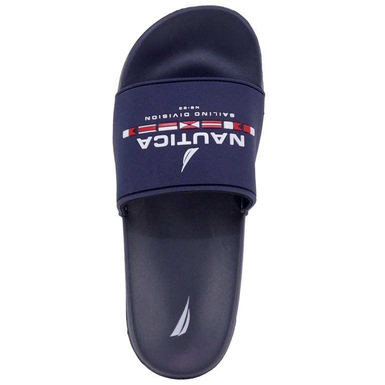 Nautica Sailing Division Logo Badslippers Heren Blauw | 9ZnRL0Gh