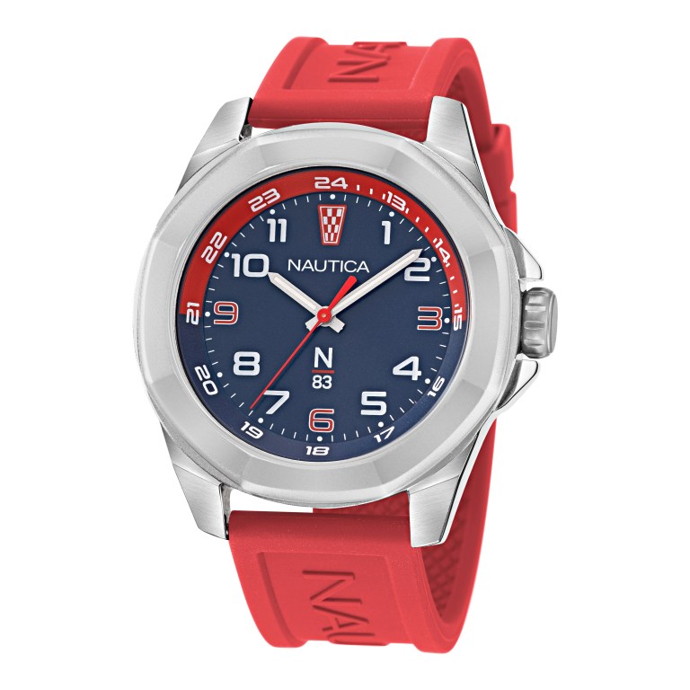 Nautica Siliconen 3-hand Horloge Heren Gekleurd | 3Jqf8bIG