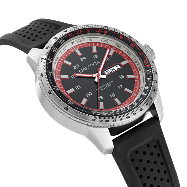 Nautica Siliconen 3-hand Horloge Heren Gekleurd | rNNqQrZd