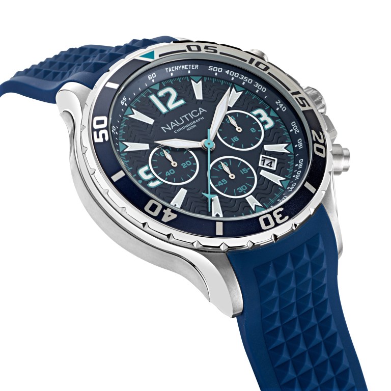 Nautica Siliconen Chronograaf Horloge Heren Gekleurd | 7RFWwFJB