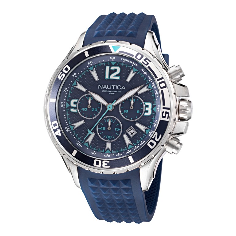 Nautica Siliconen Chronograaf Horloge Heren Gekleurd | 7RFWwFJB