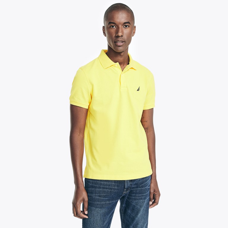 Nautica Slim Fit Deck Poloshirt Heren Citroen | h7SXZATM