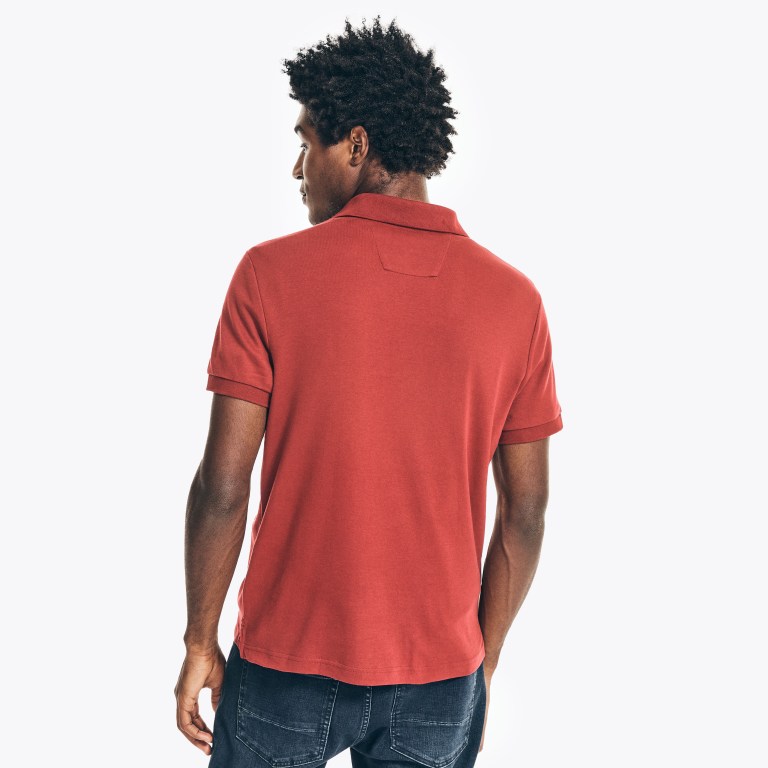 Nautica Slim Fit Interlock Poloshirt Heren Rood | 7qd2YXeb