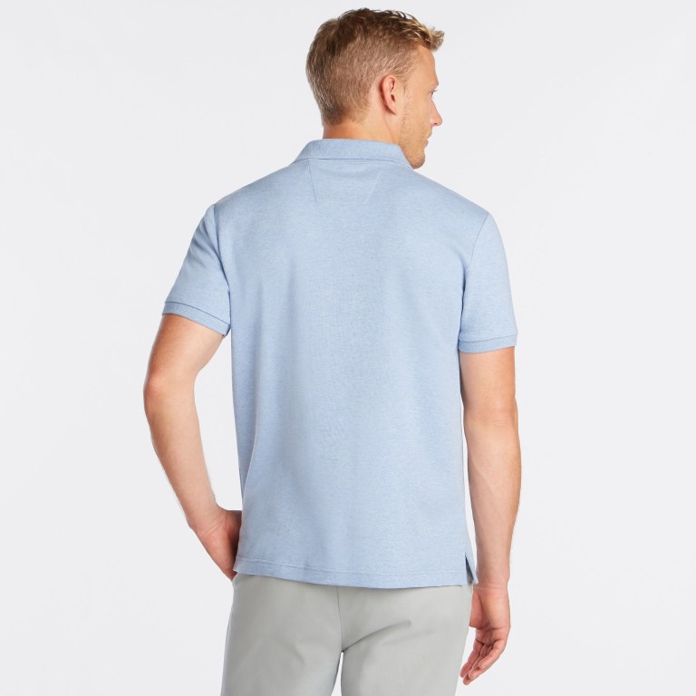 Nautica Slim Fit Interlock Poloshirt Heren Blauw | I7QuiseE