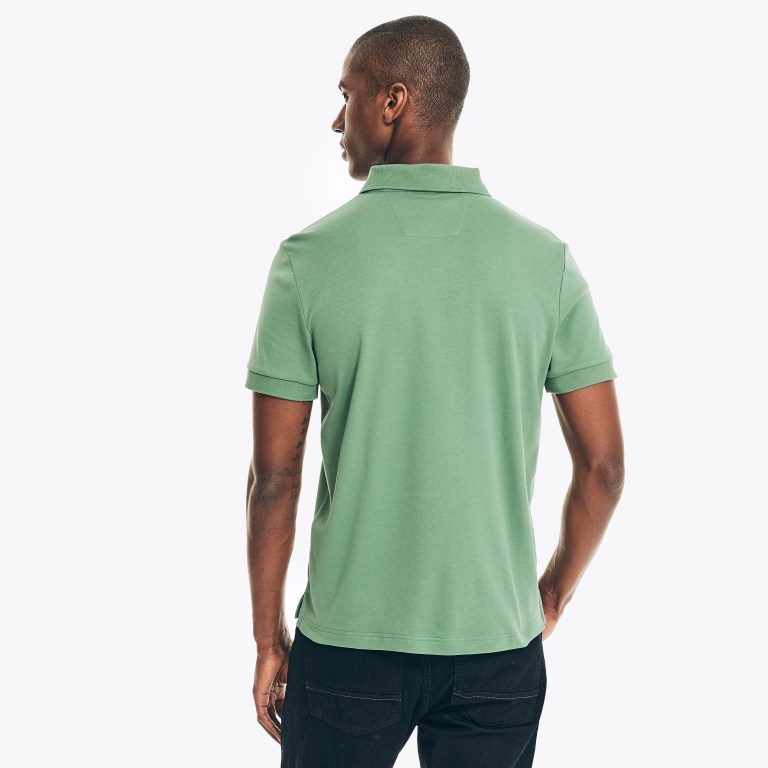 Nautica Slim Fit Interlock Poloshirt Heren Groen | IYB5GwfW