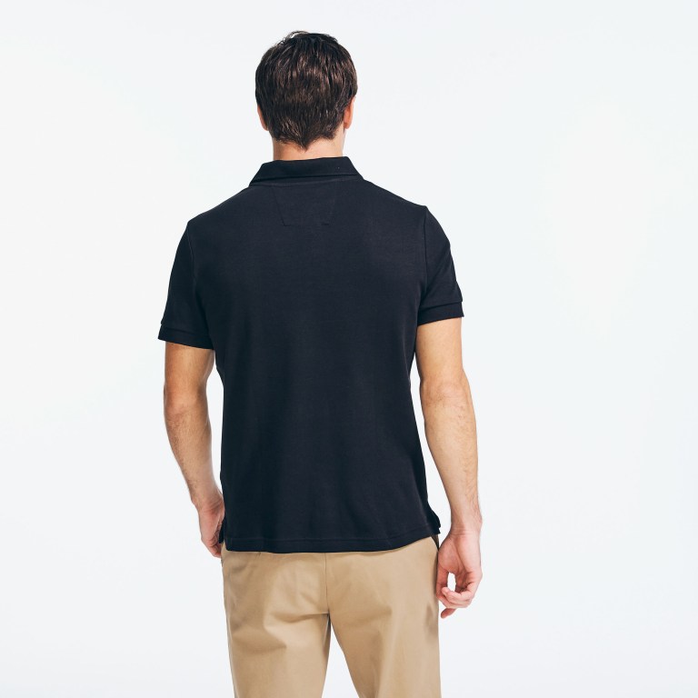 Nautica Slim Fit Interlock Poloshirt Heren Zwart | WgTQmIMx