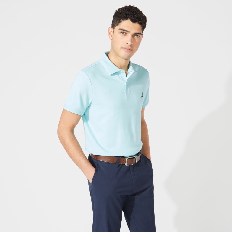 Nautica Slim Fit Interlock Poloshirt Heren Wit | XbNL6nCd