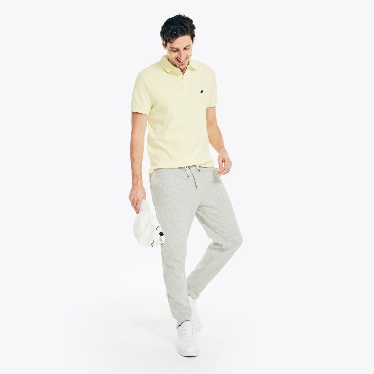 Nautica Slim Fit Interlock Poloshirt Heren Lichtgeel | ZFtXx8Pw