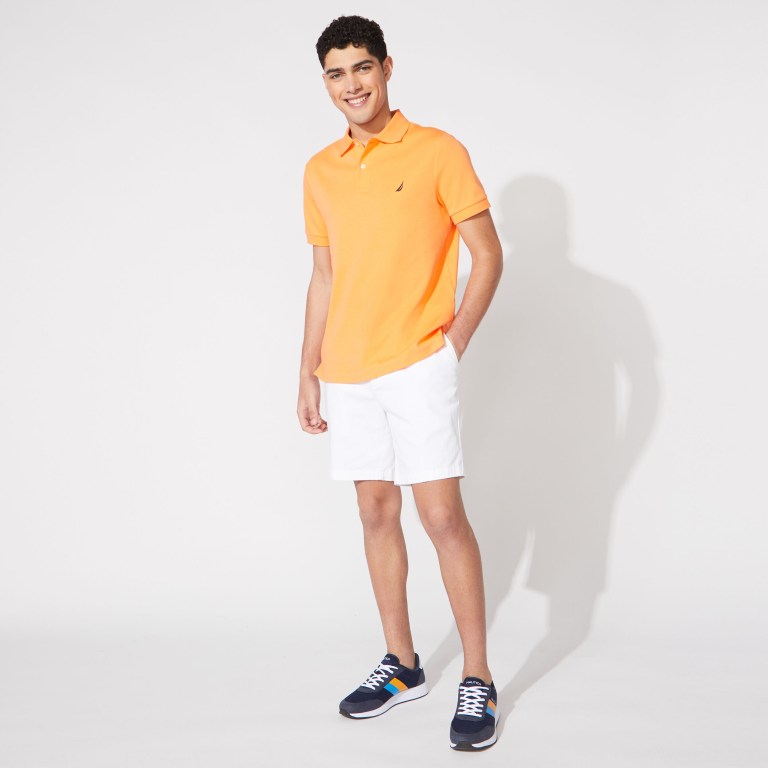 Nautica Slim Fit Interlock Poloshirt Heren Oranje | d7gC2wwB