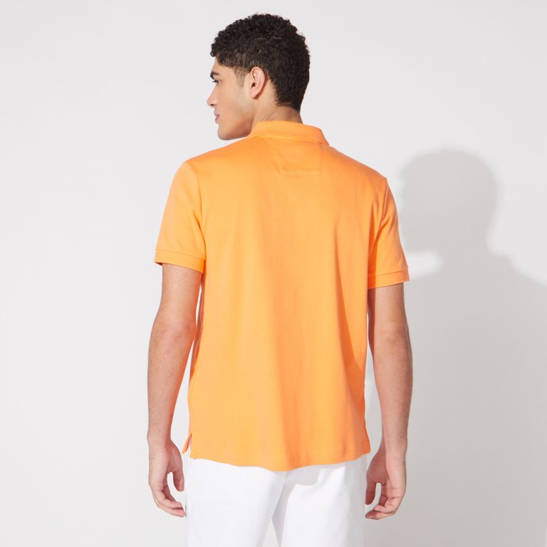 Nautica Slim Fit Interlock Poloshirt Heren Oranje | d7gC2wwB