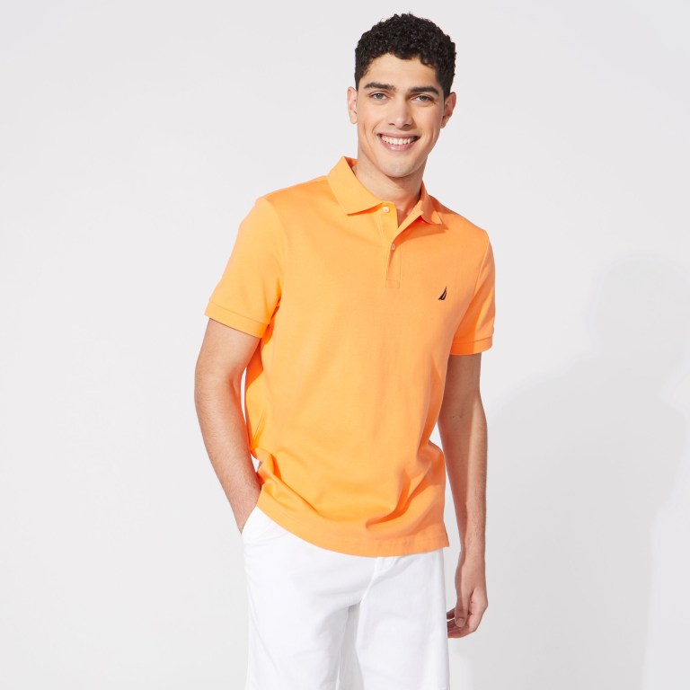 Nautica Slim Fit Interlock Poloshirt Heren Oranje | d7gC2wwB