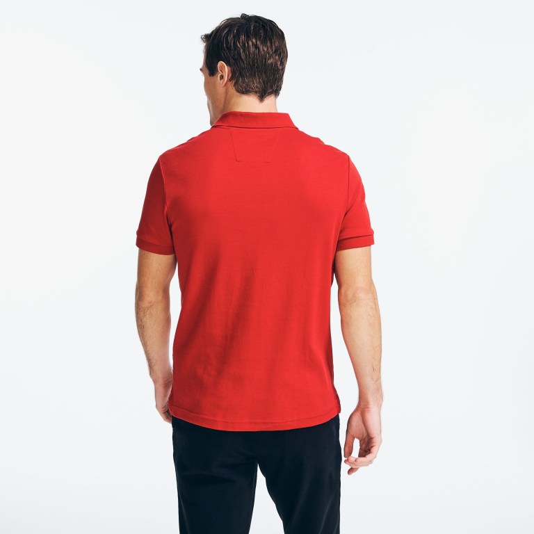 Nautica Slim Fit Interlock Poloshirt Heren Rood | l1TveVta