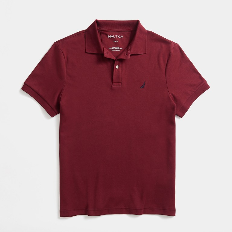 Nautica Slim Fit Interlock Poloshirt Heren Rood | vodluDVt