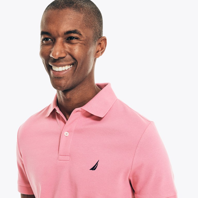 Nautica Slim Fit Interlock Poloshirt Heren Rood | vtRAyFMq