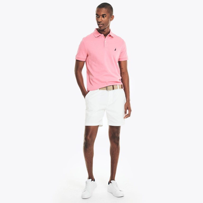 Nautica Slim Fit Interlock Poloshirt Heren Rood | vtRAyFMq