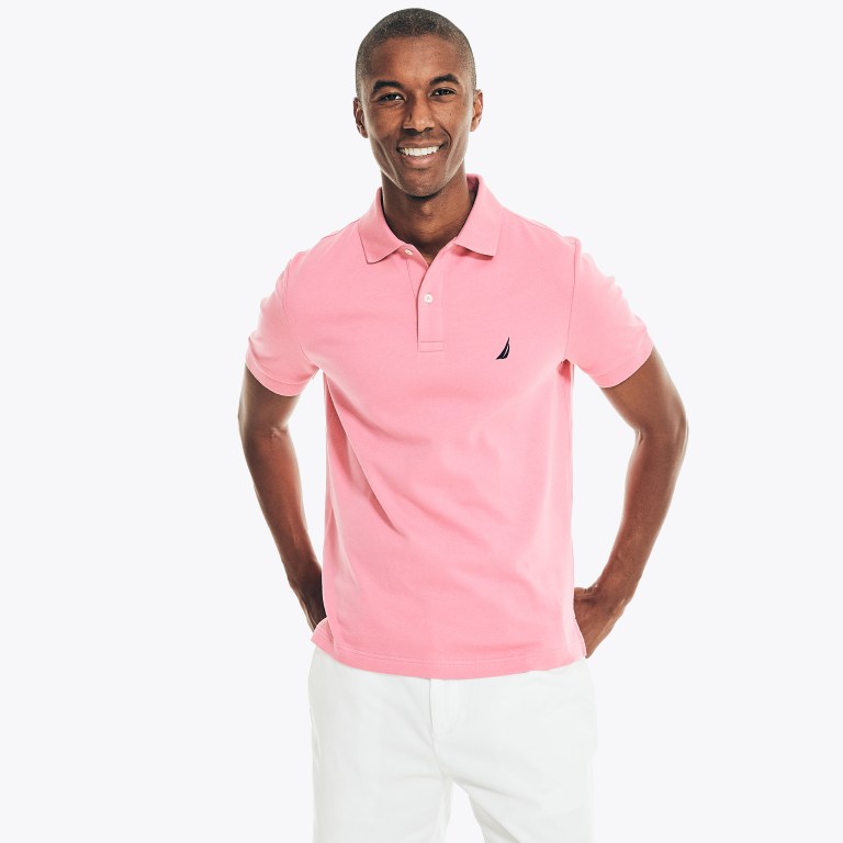 Nautica Slim Fit Interlock Poloshirt Heren Rood | vtRAyFMq