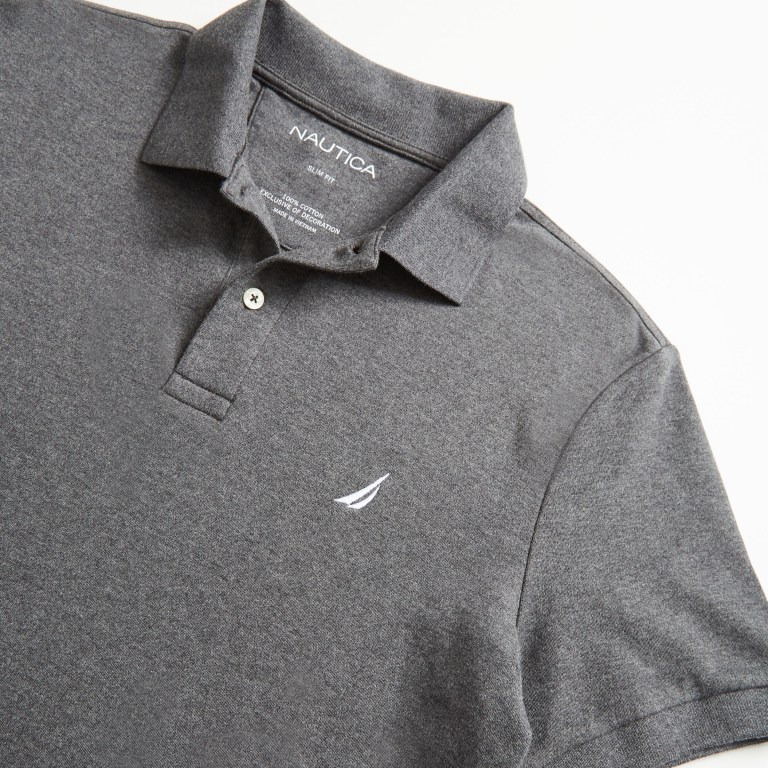 Nautica Slim Fit Interlock Poloshirt Heren Grijs | ykHkSEZt