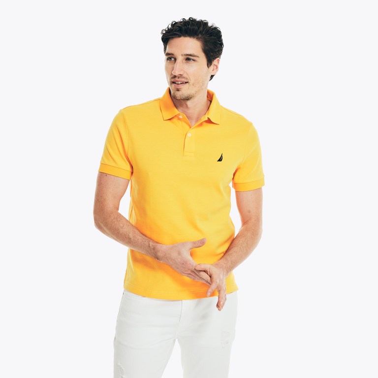 Nautica Slim Fit Interlock Poloshirt Heren Oranje | yvMc2rsR