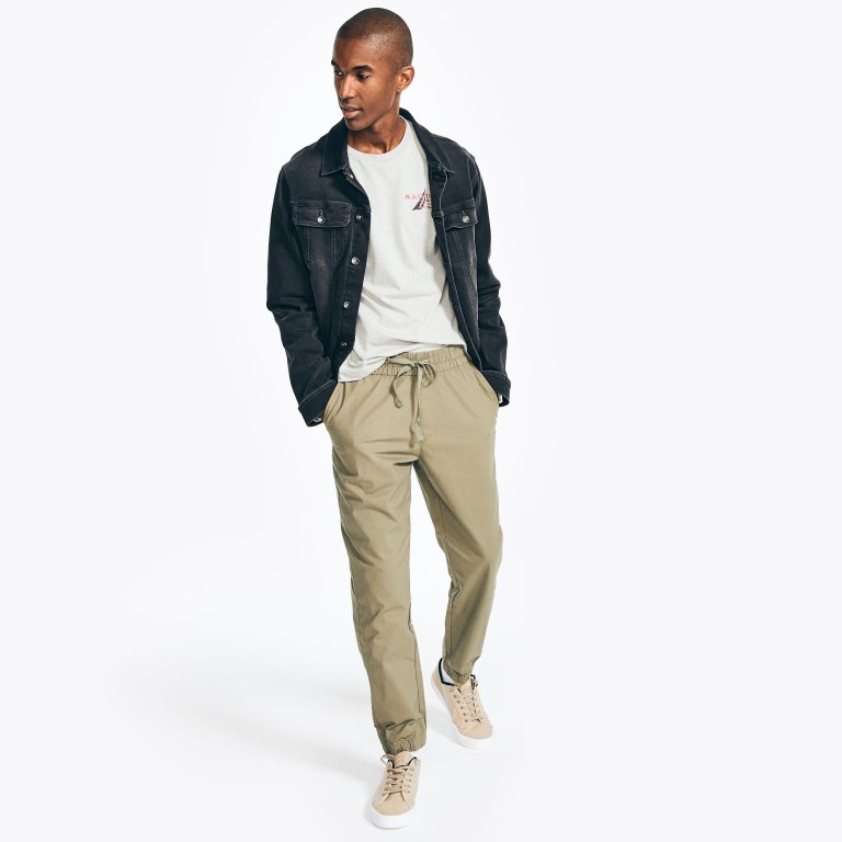 Nautica Slim Fit Rips Jogger Broek Heren Bruin | MXxVwIKO