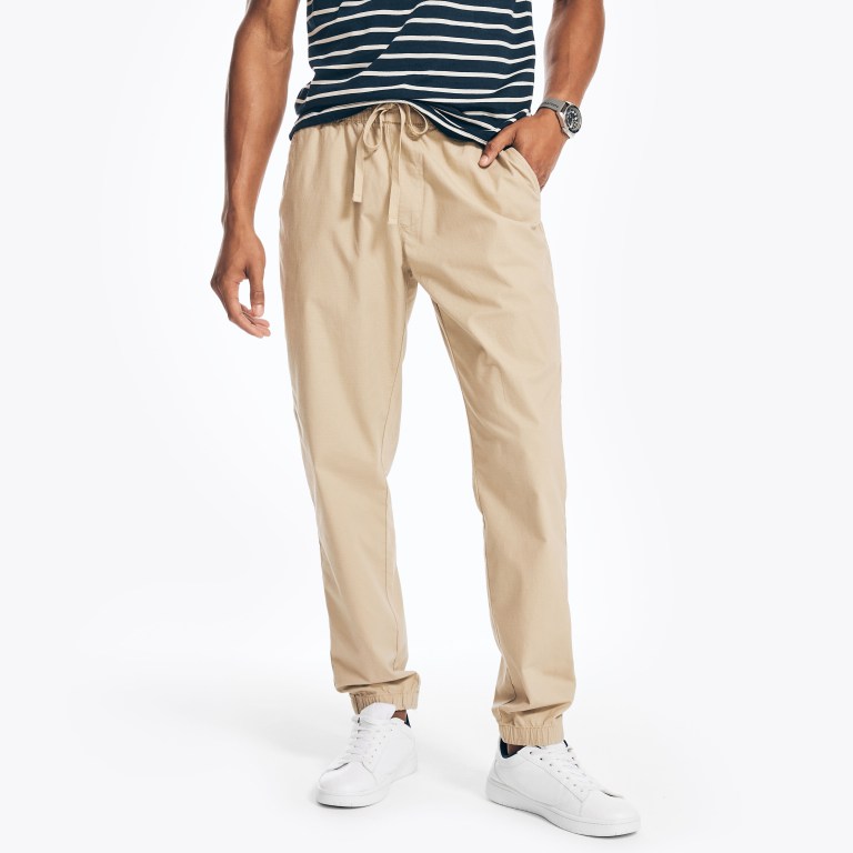 Nautica Slim Fit Rips Jogger Broek Heren Bruin | W3mr5hTI