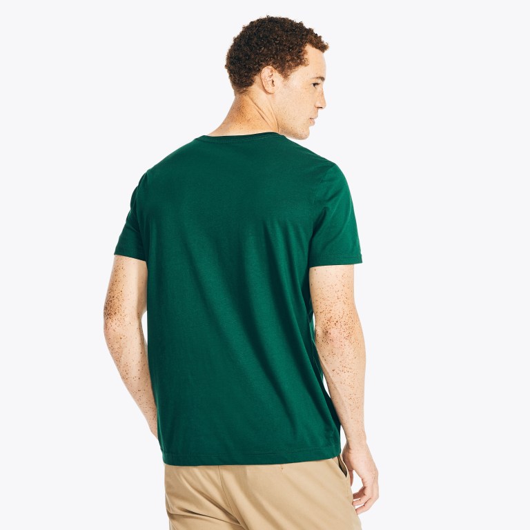 Nautica Solid Crewneck T-shirts Heren Groen | 3L5P6A1d