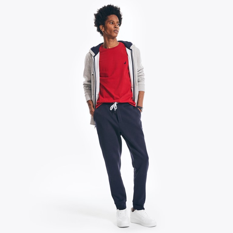 Nautica Solid Crewneck T-shirts Heren Rood | 00ug8fIz