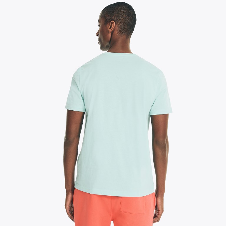 Nautica Solid Crewneck T-shirts Heren Wit | HGXhsWqQ