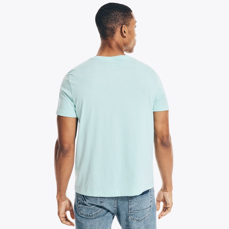 Nautica Solid V-neck T-shirts Heren Wit | cWcrhCSW