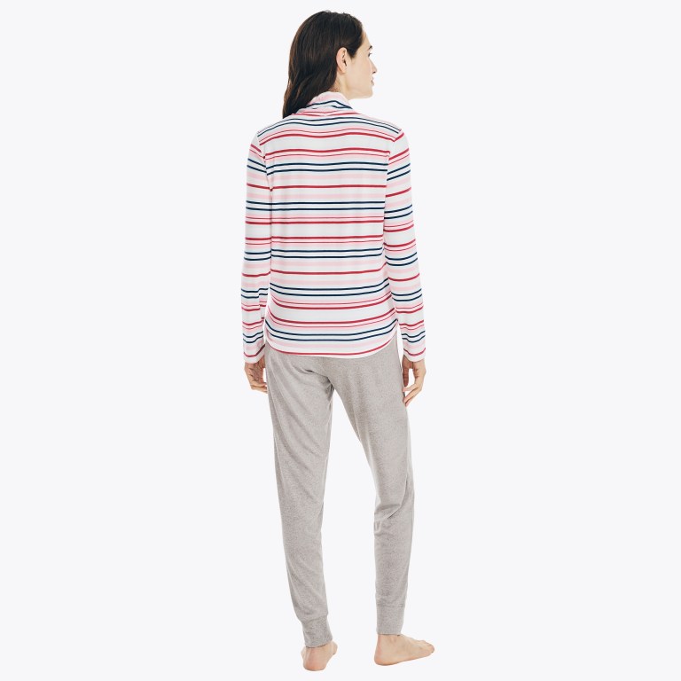 Nautica Striped Pajama Set Sleepwear Dames Koraal | R7SWhOMo