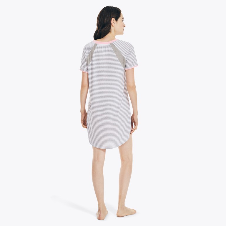 Nautica Striped Sleep Sleepwear Dames Grijs | Cw6obz1j