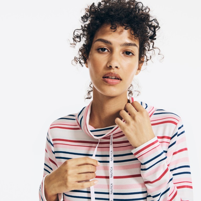 Nautica Striped Sleep Sleepwear Dames Koraal | jBWgGPeH