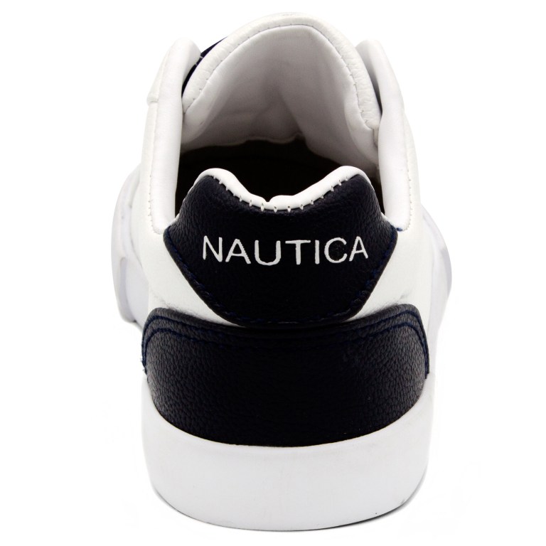 Nautica Striped Slip-on Sneakers Dames Wit Lichtturkoois | J1p0WvGD